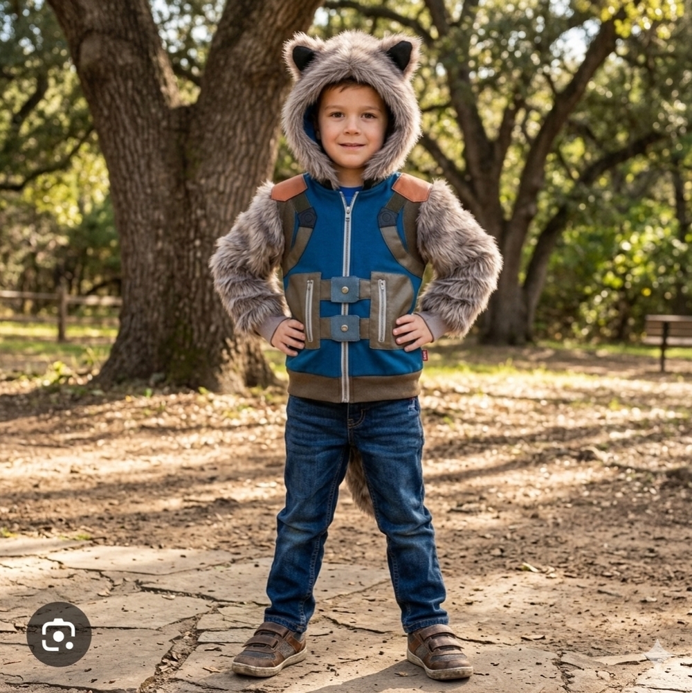 Disney Guardians Of The Galaxy Rocket Raccoon Marvel Jacket 7/8